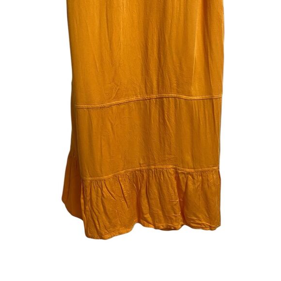 Splendid Jamie Tiered Mini Dress Size XS Short Sleeves Orange Nectar Coquette - Picture 12 of 15